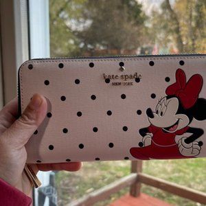 kate spade new york x disney other minnie mouse large continental wallet